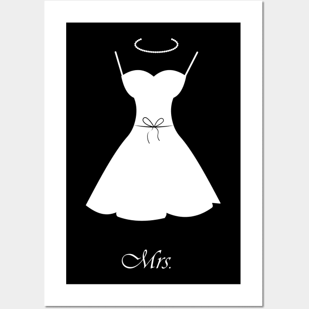 Wedding dress Mrs Wall Art by lunachica